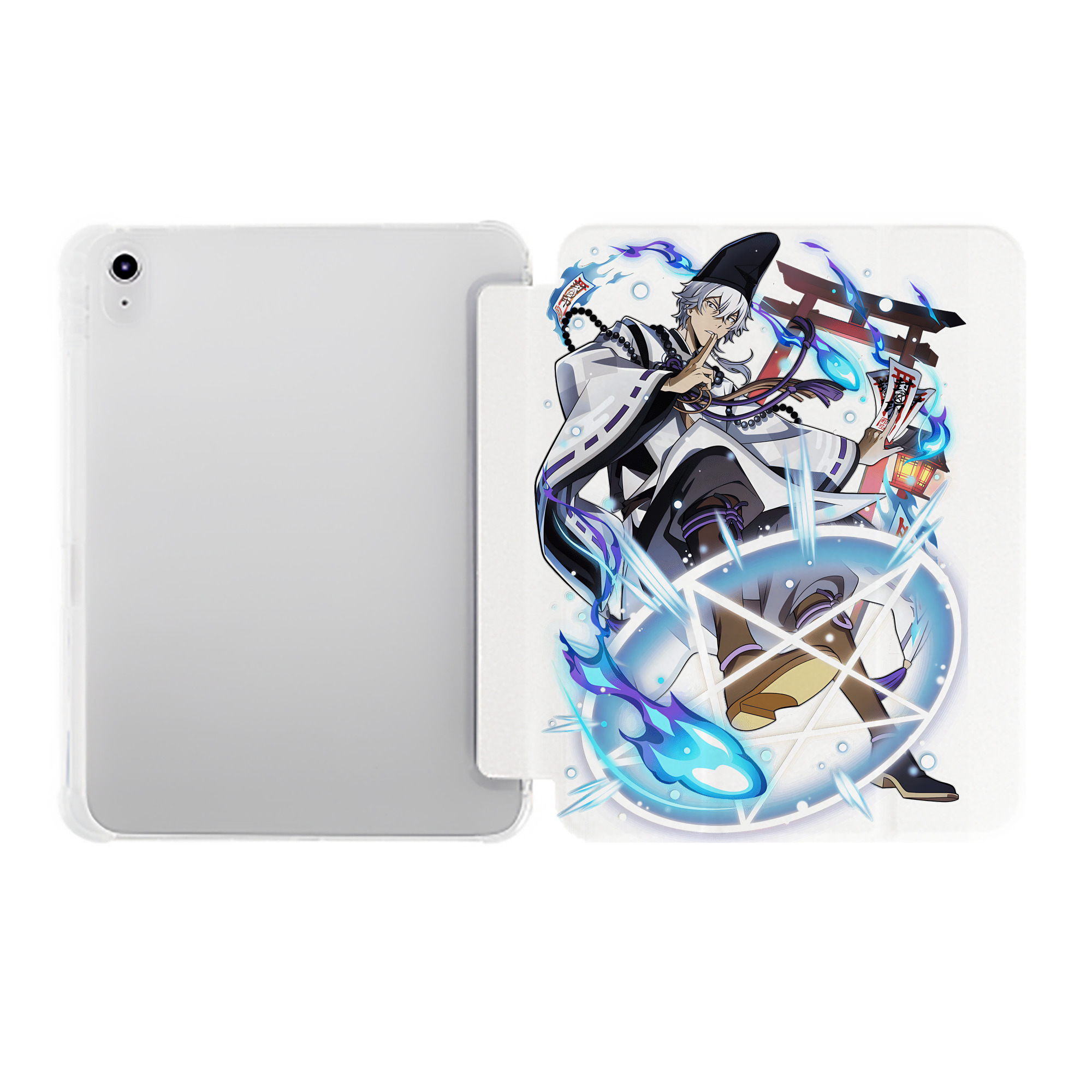 （画像用） 文豪ストレイドッグス Bungo Stray Dogs IPad ケース ペン収納付き 三つ折りスタンド PUレザー×シリコン 対応機種9.5/10.5/10.9インチ